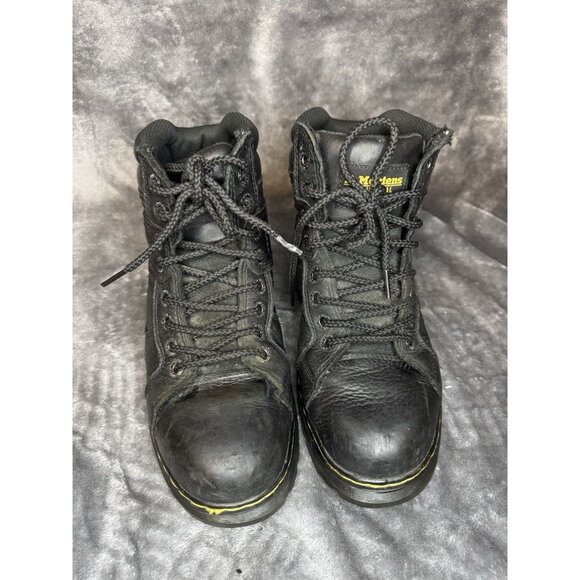 DR. DOC MARTENS Iron Bridge Black Industrial Steel Toe Safety Work Boots Mens 8 - Picture 2 of 14